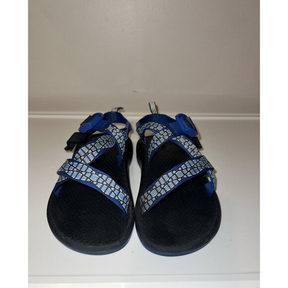 CHACO Youth Black Blue Outdoor Hike Performance Sandals Sz 2 - Picture 2 of 9